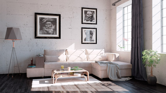 Industrial loft.